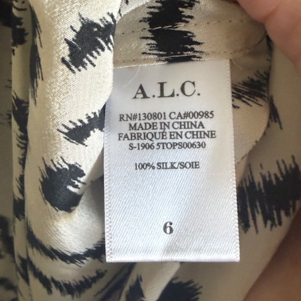 A.l.c. Ella Leopard Print Cowl Neck Top - Picture 5 of 5